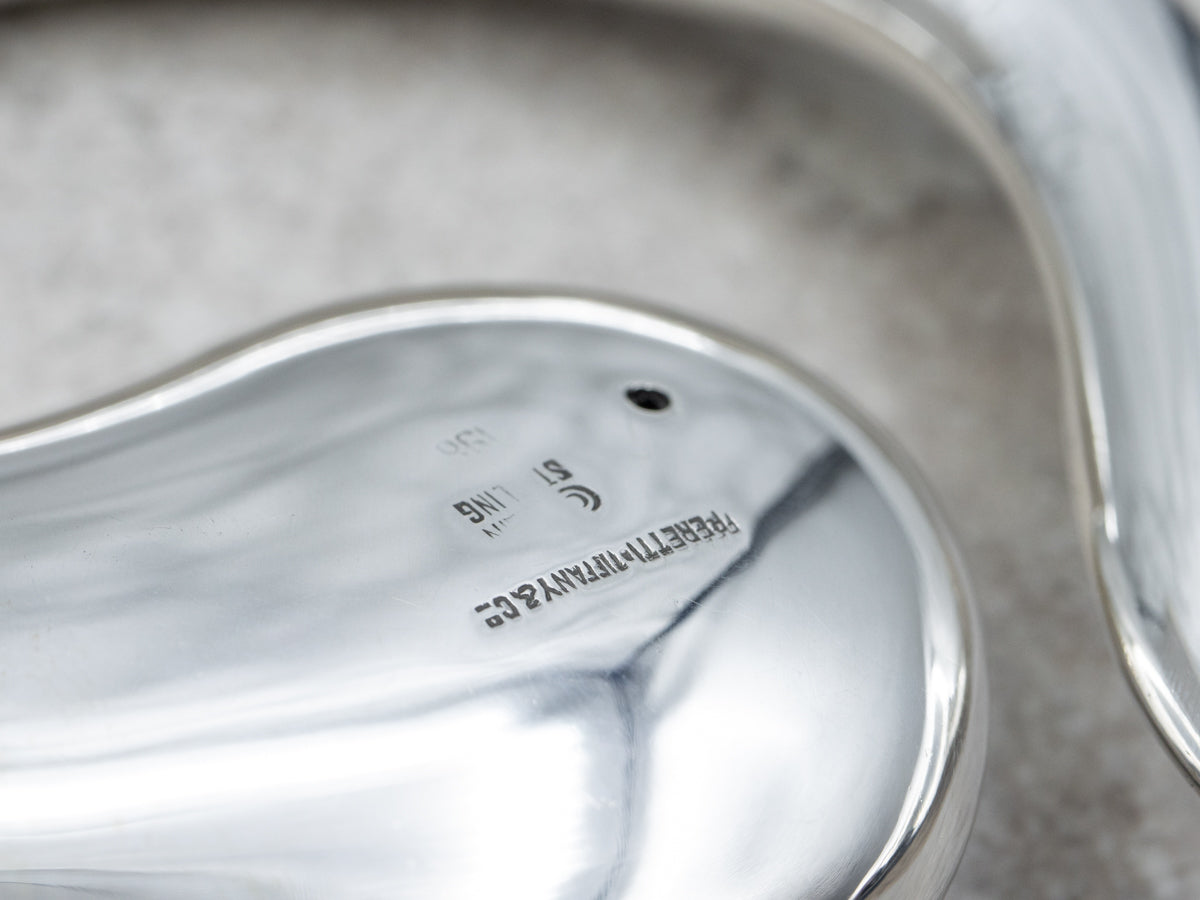 Sterling Silver Tiffany & Co. 1981 Elsa Peretti Abstract Pendant or Buckle