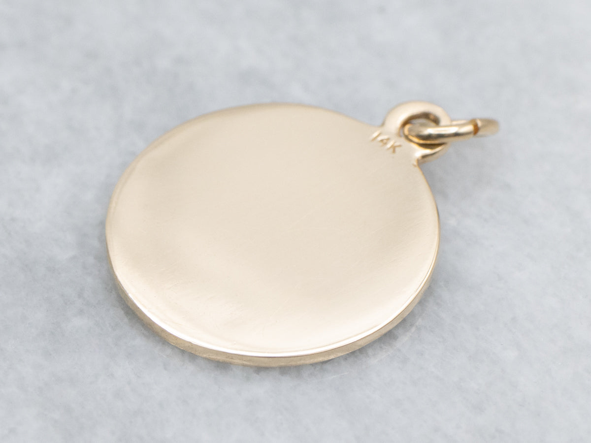 Yellow Gold Saint Christopher Religious Medallion