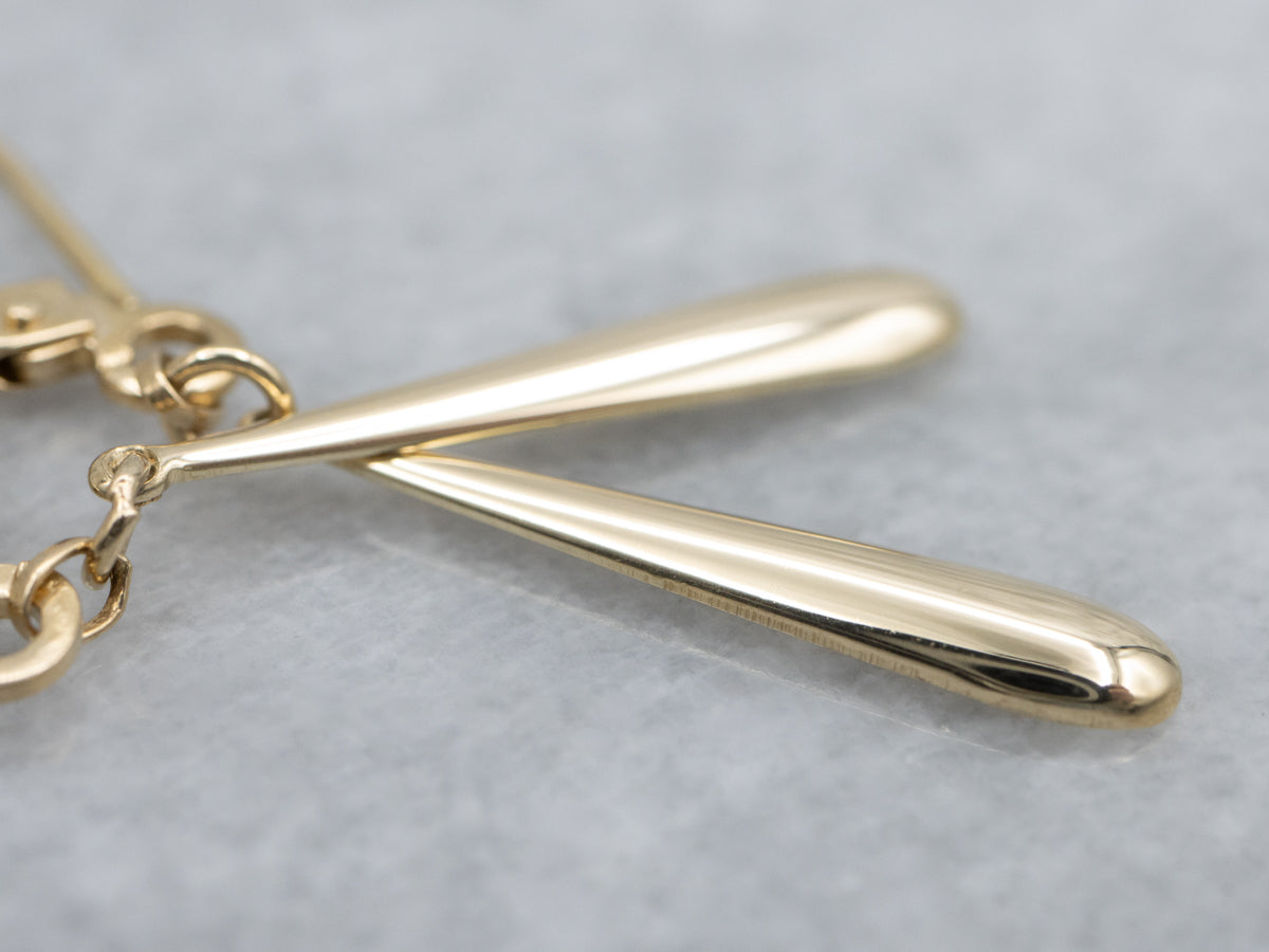 Polished Gold Teardrop Earrings