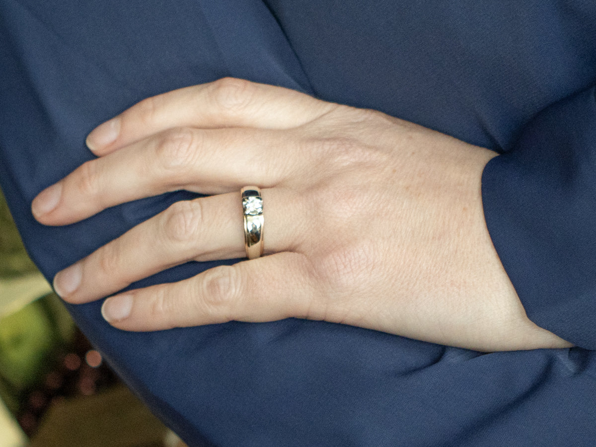 Men's Round Brilliant Diamond Solitaire Ring