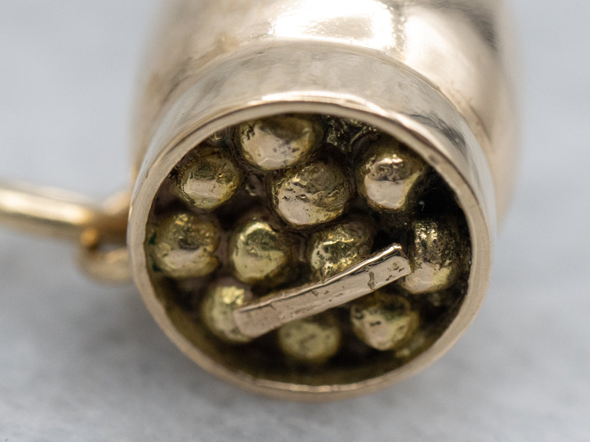 Full of Beans! Vintage Gold Bean Pot Charm