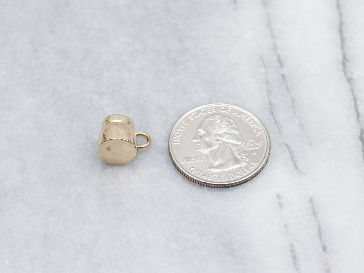 Full of Beans! Vintage Gold Bean Pot Charm