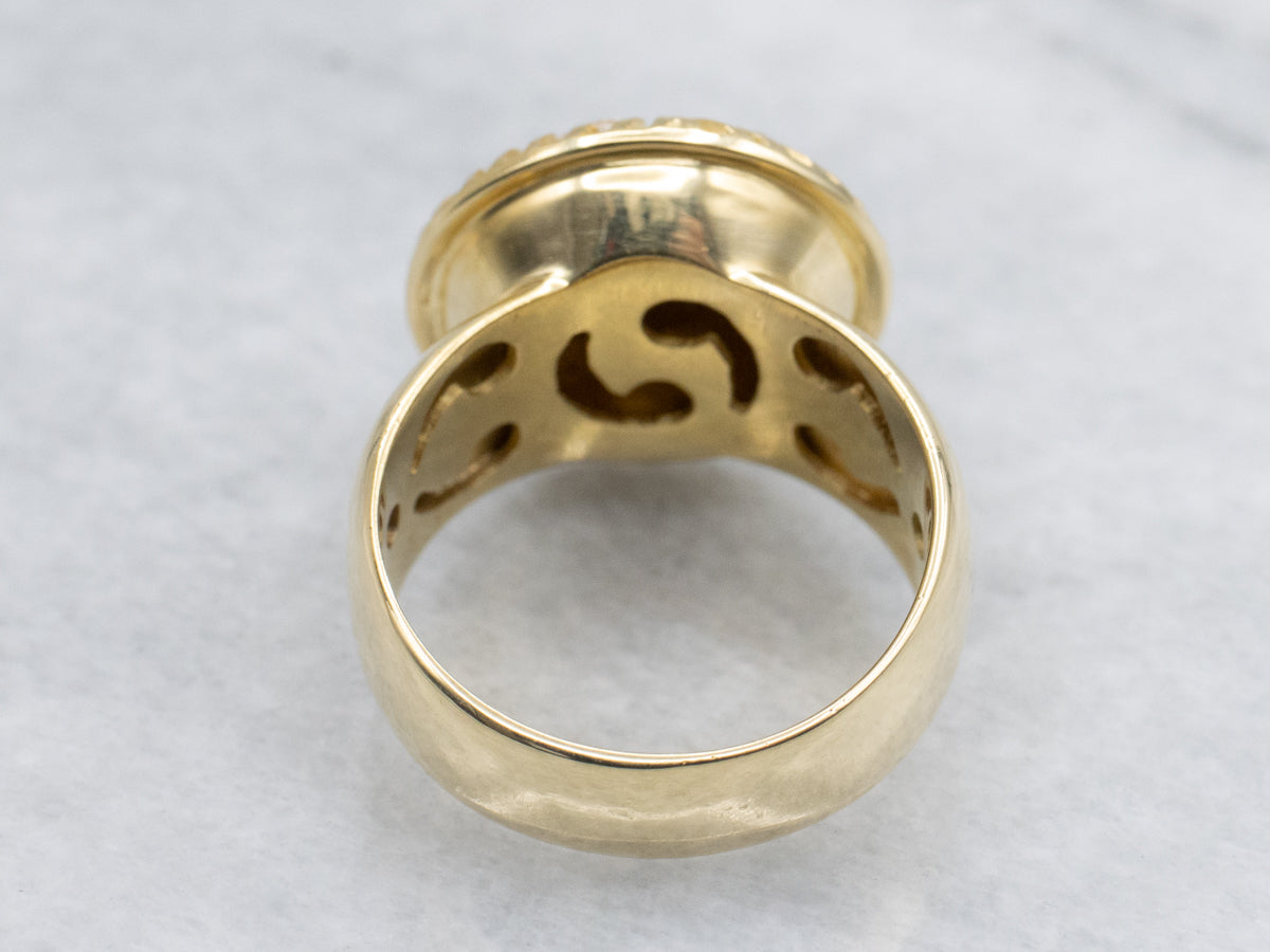 Designer Christo Kiffer Floating Channel-Set Diamond Cocktail Ring