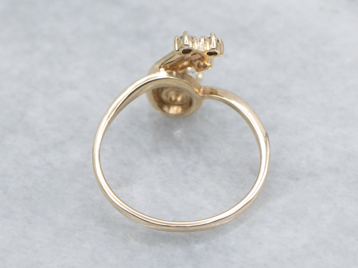 Shooting Star Round Brilliant Celestial Diamond Ring