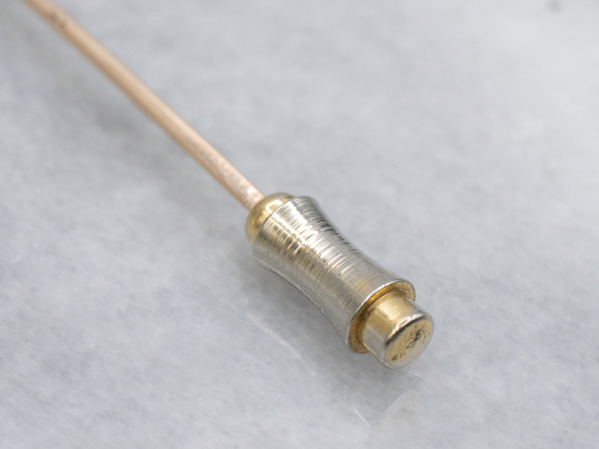Antique Pearl and Sapphire Doublet Sword Stick Pin
