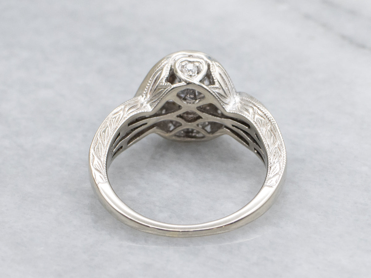 Twisting Round Brilliant Diamond Engagement Ring