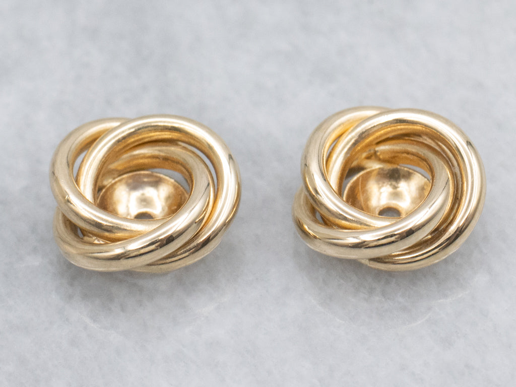 Yellow Gold Knot Earring Jackets