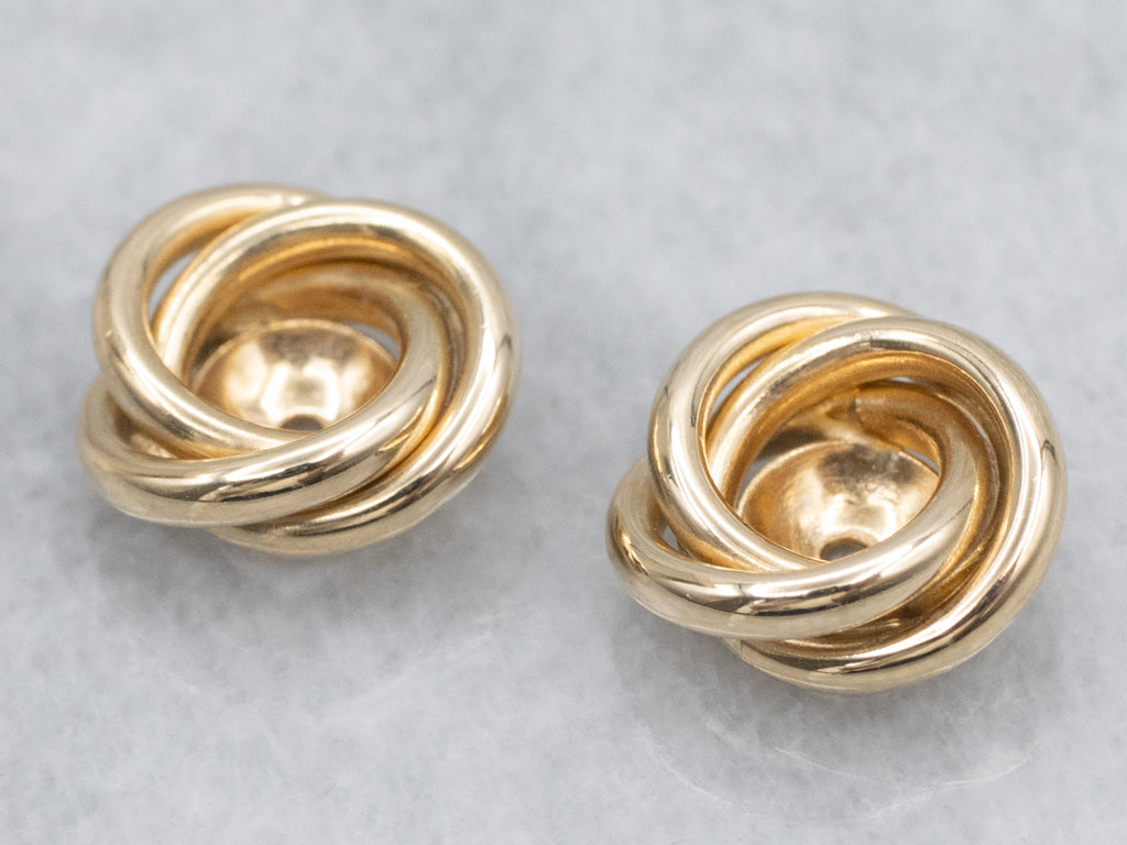 Yellow Gold Knot Earring Jackets
