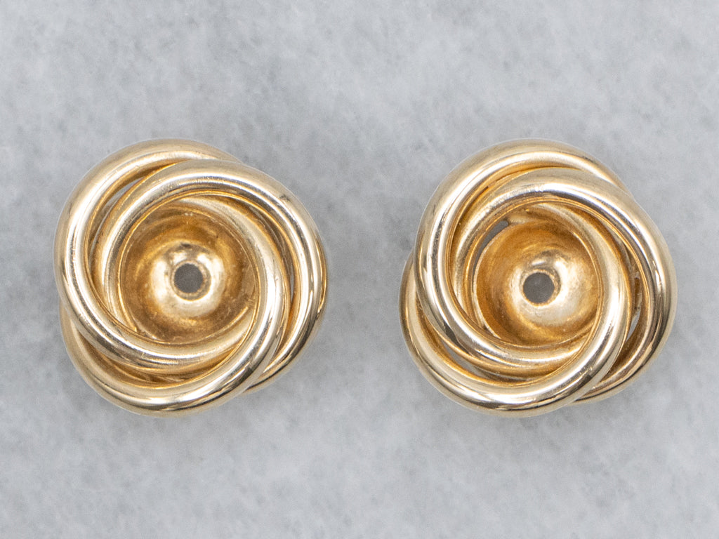 Yellow Gold Knot Earring Jackets