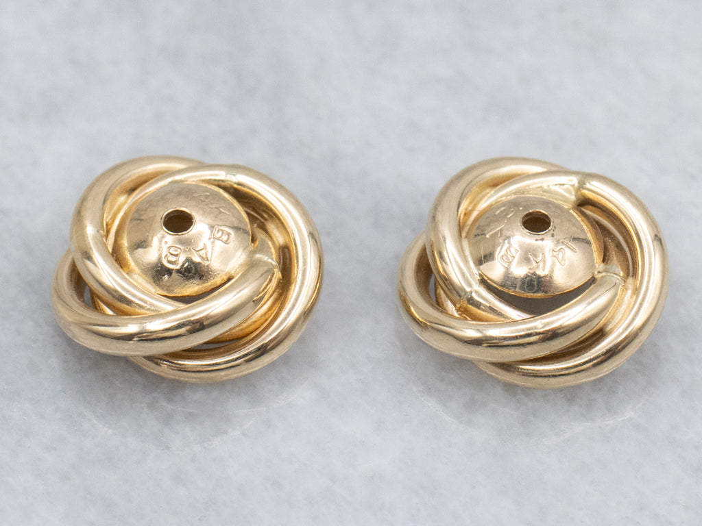 Yellow Gold Knot Earring Jackets