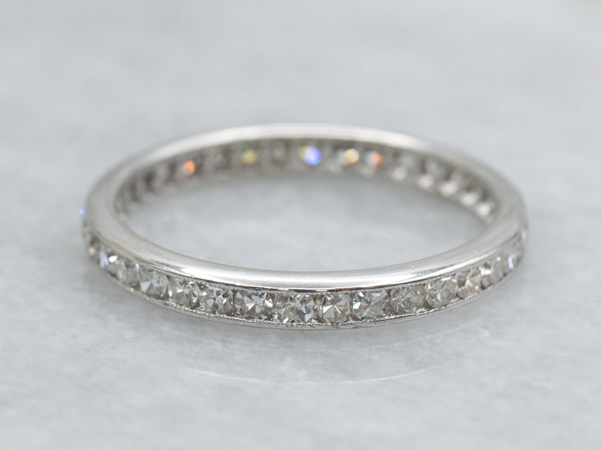 Channel-Set Diamond Platinum Eternity Band