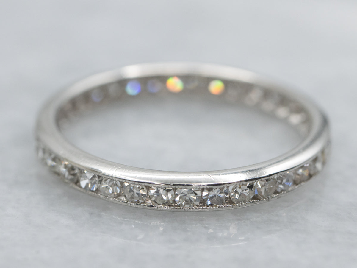 Channel-Set Diamond Platinum Eternity Band