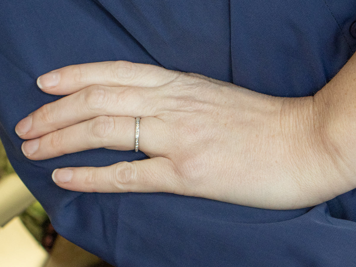 Channel-Set Diamond Platinum Eternity Band