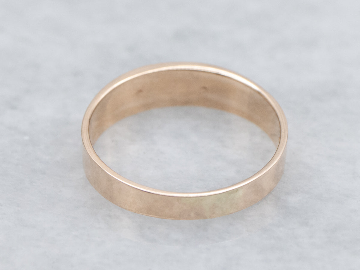 Antique Faux Pearl and Sapphire Doublet Mini Gold Baptism Band