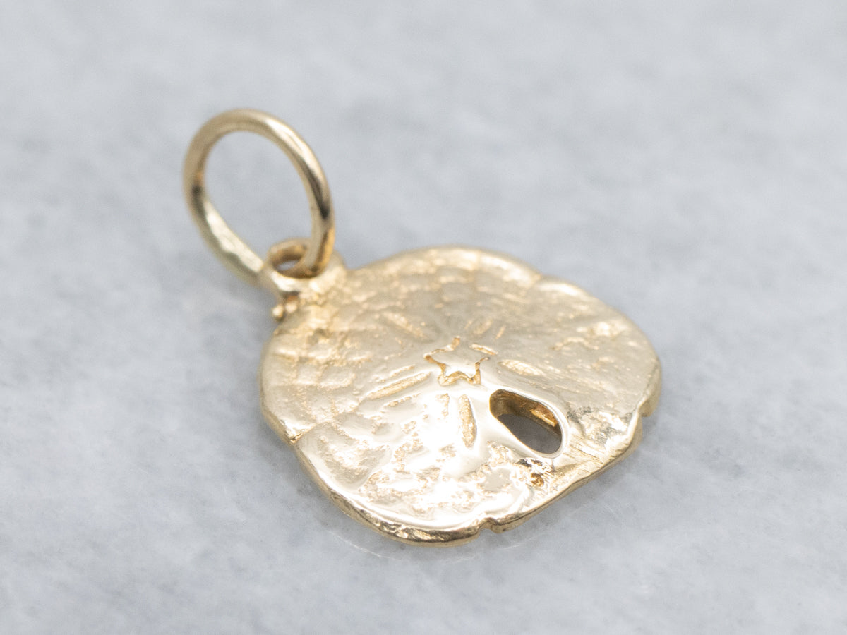 Yellow Gold Sand Dollar Charm