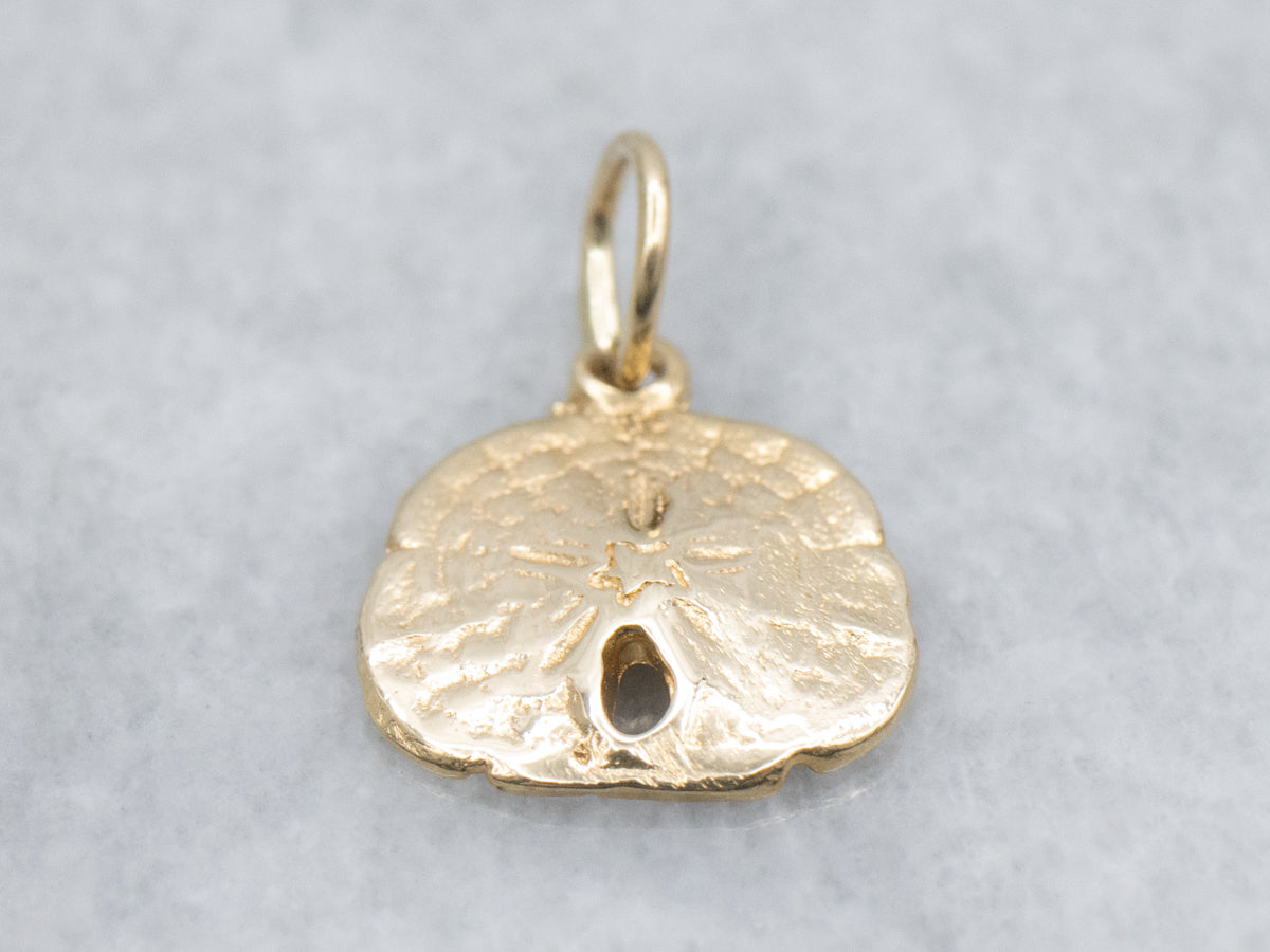 Yellow Gold Sand Dollar Charm