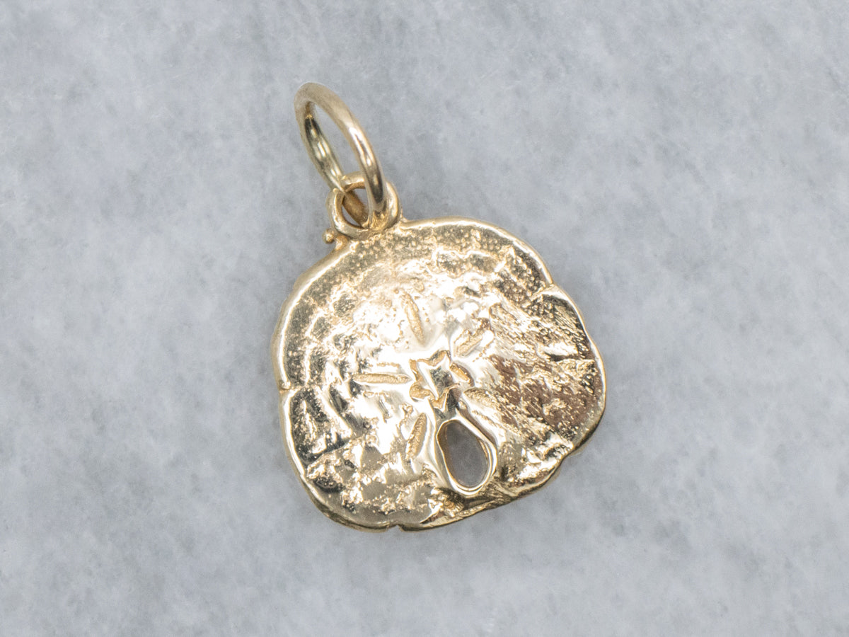 Yellow Gold Sand Dollar Charm