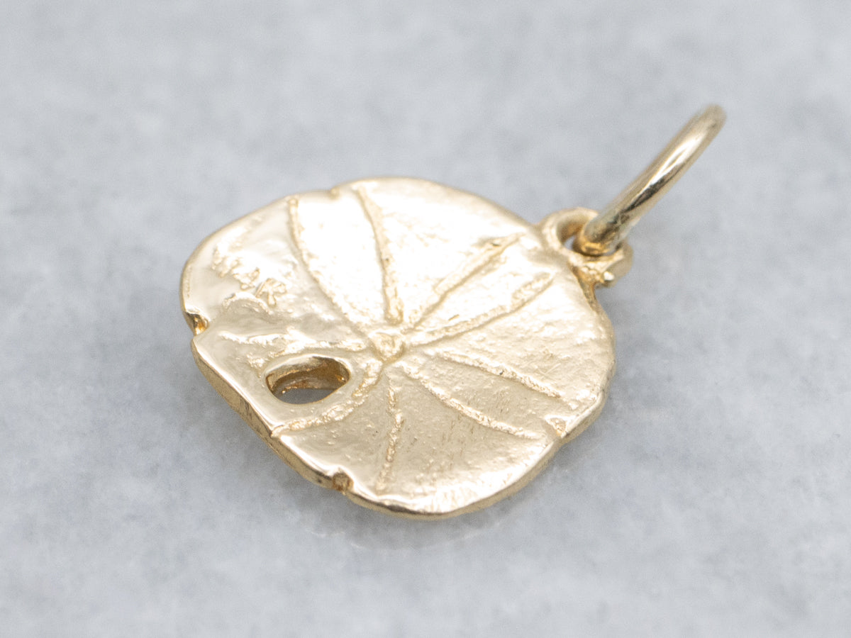 Yellow Gold Sand Dollar Charm