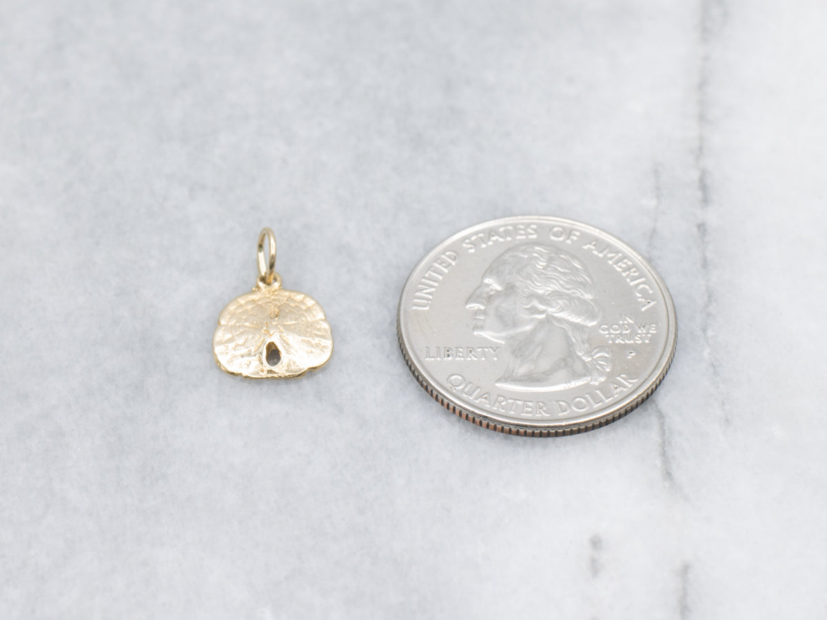 Yellow Gold Sand Dollar Charm