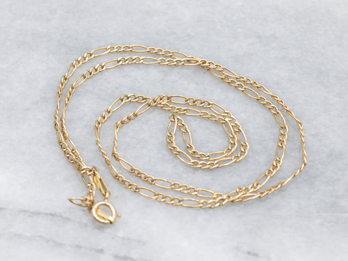 18-Karat Yellow Gold Figaro Chain