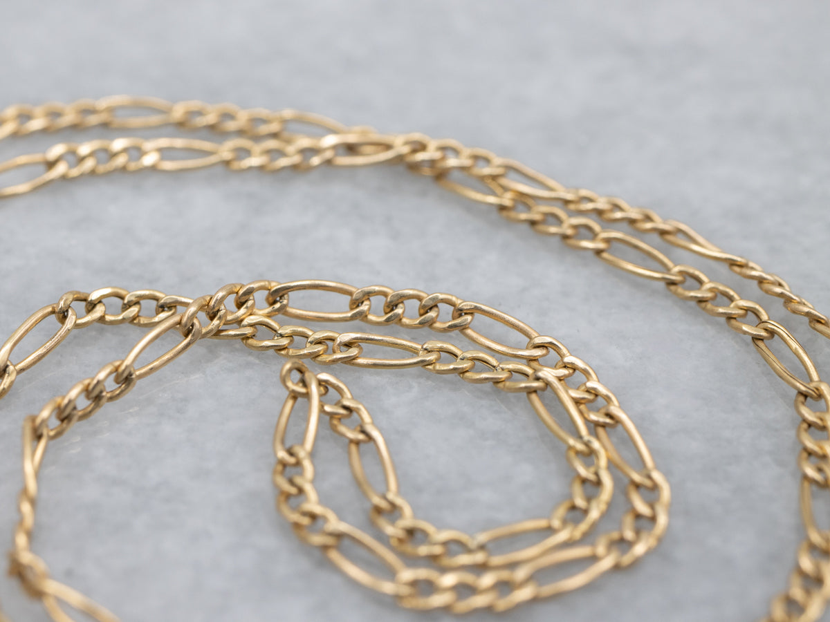 18-Karat Yellow Gold Figaro Chain