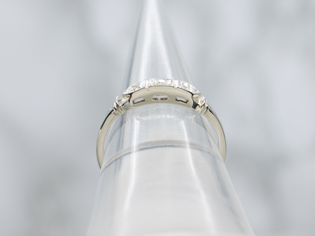 1940s Three Stone Diamond Band