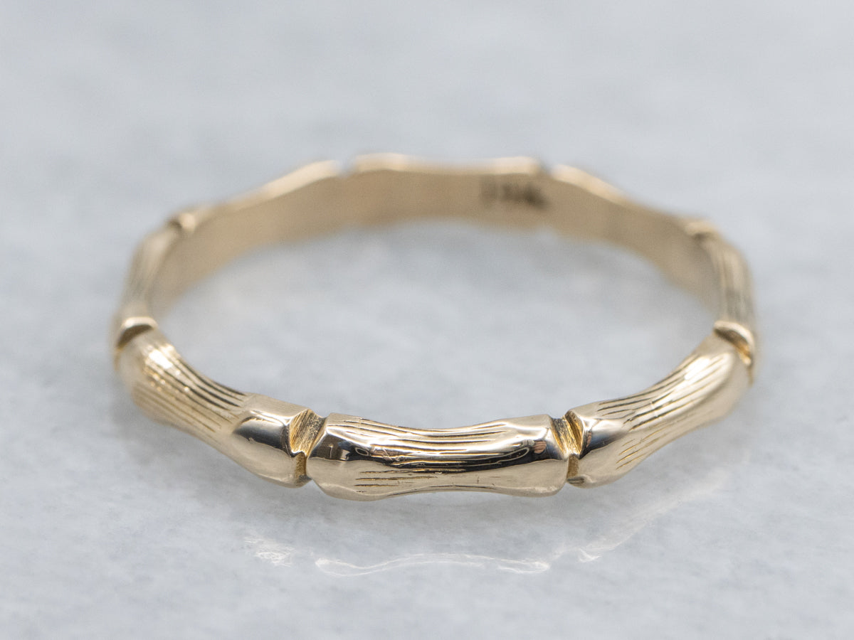 Vintage Gold Bamboo Patterned Band
