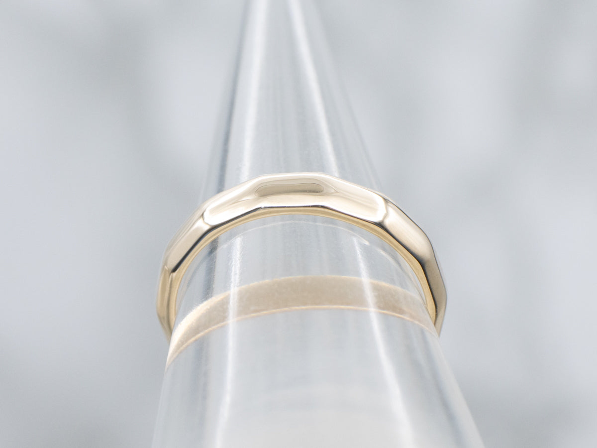 1960s Faceted Yellow Gold Band