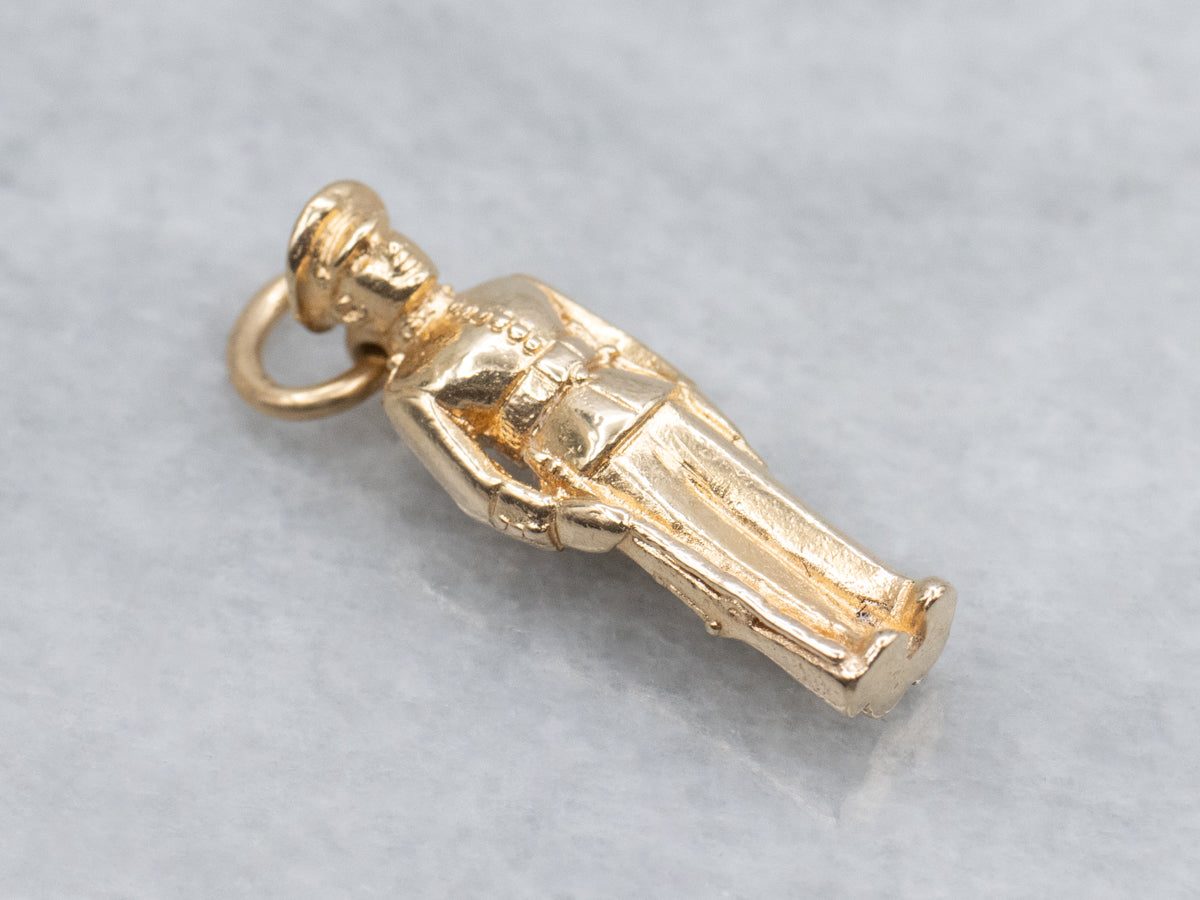 Vintage Yellow Gold Naval Officer Charm
