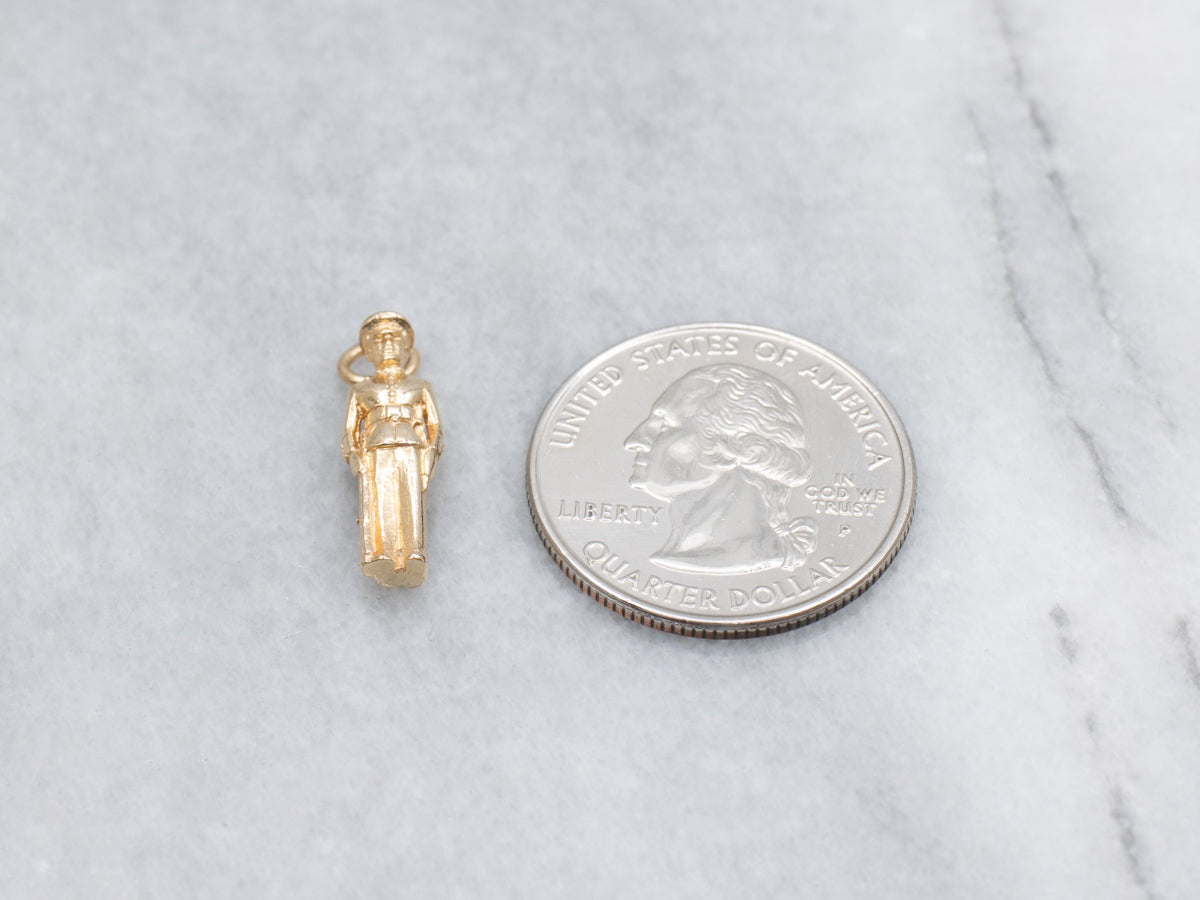 Vintage Yellow Gold Naval Officer Charm