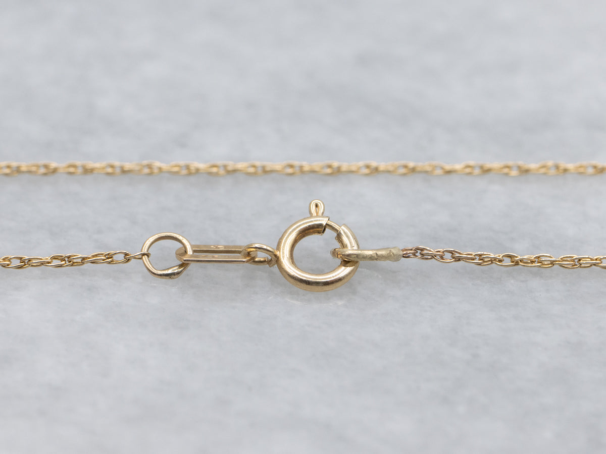 Thin Yellow Gold Rope Chain