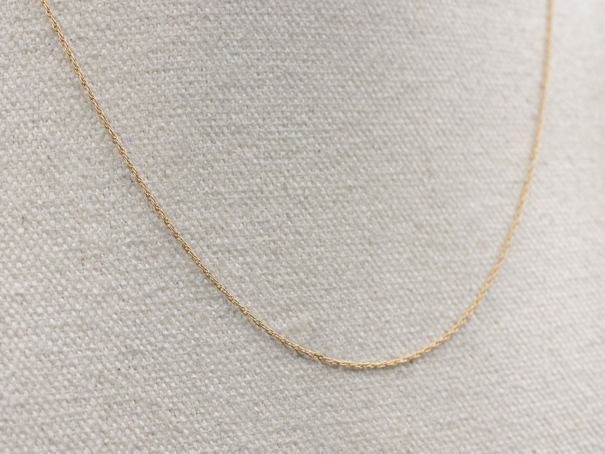 Thin Yellow Gold Rope Chain