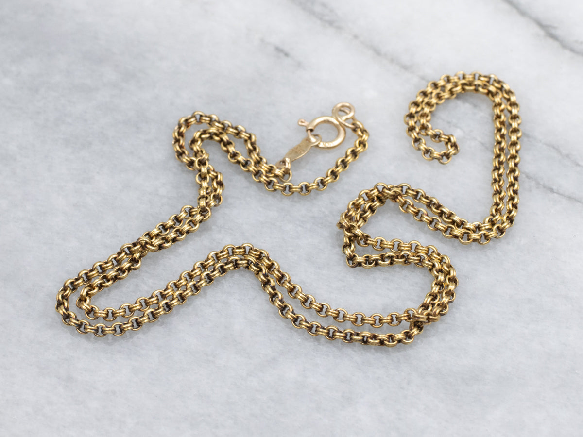Vintage Gold Double Rolo-Link Chain