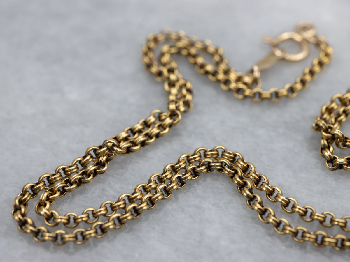 Vintage Gold Double Rolo-Link Chain