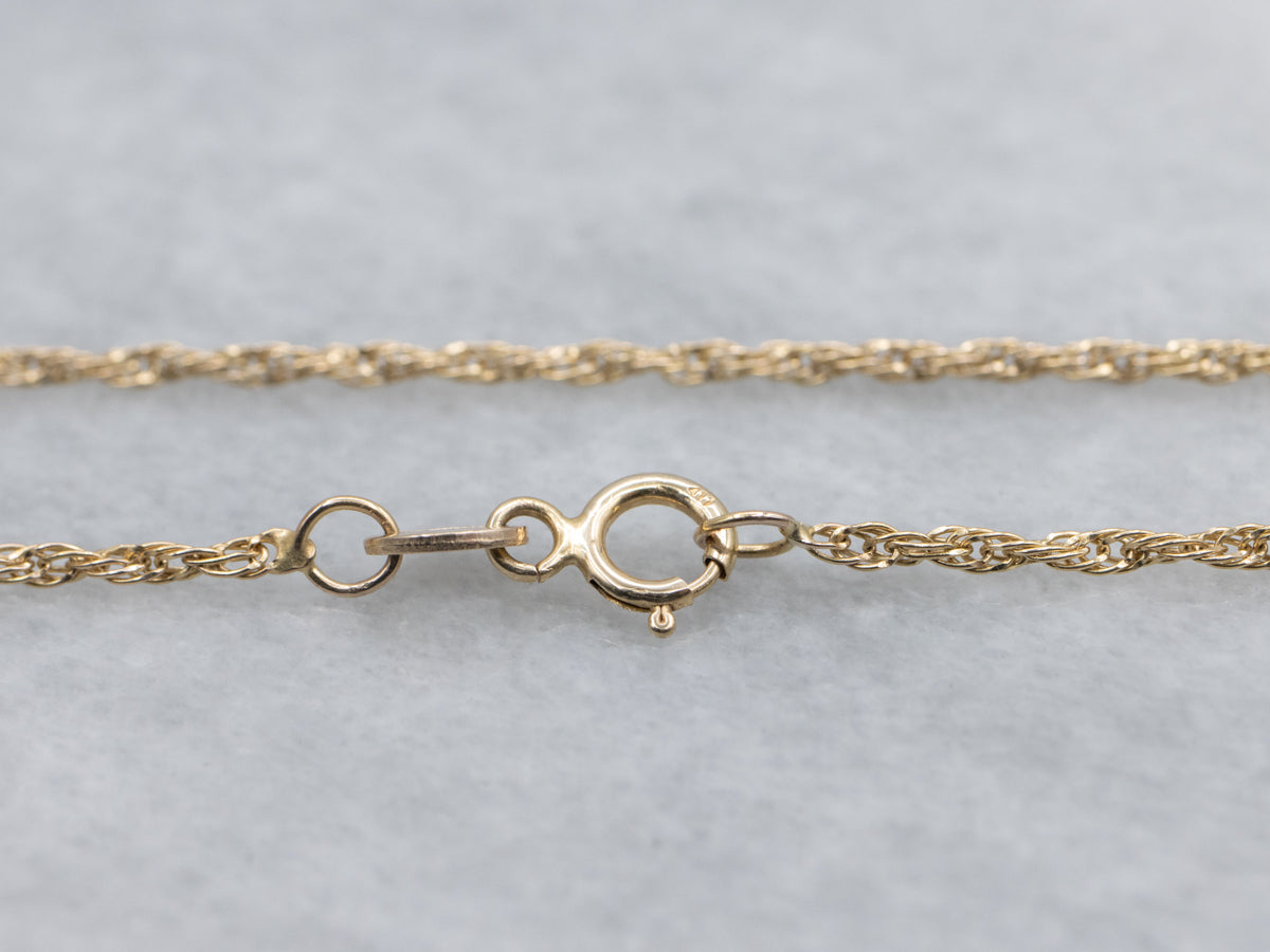 Long Italian Yellow Gold Singapore Chain