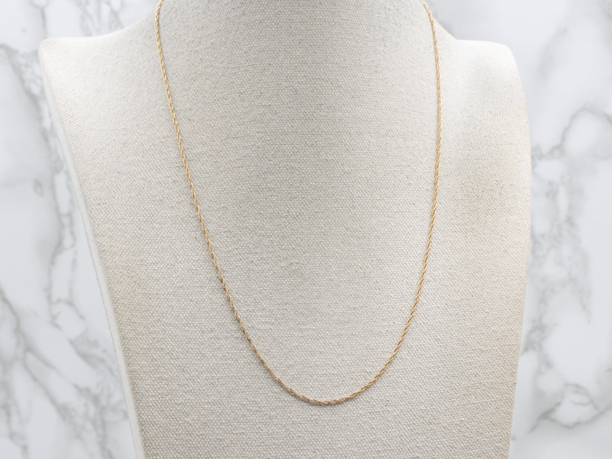Long Italian Yellow Gold Singapore Chain