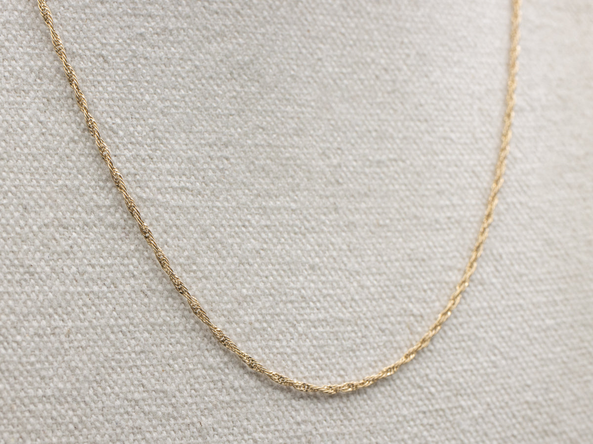 Long Italian Yellow Gold Singapore Chain
