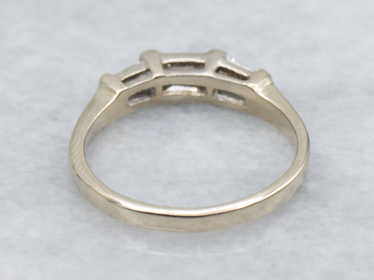 Vintage 18-Karat Gold Baguette-Cut Diamond Band