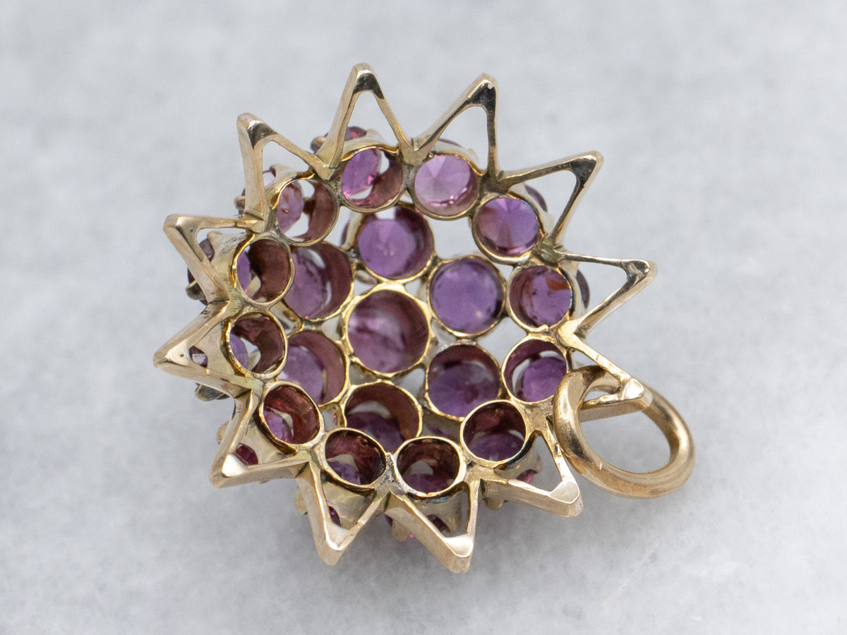 Ruby Cluster Starburst Pendant