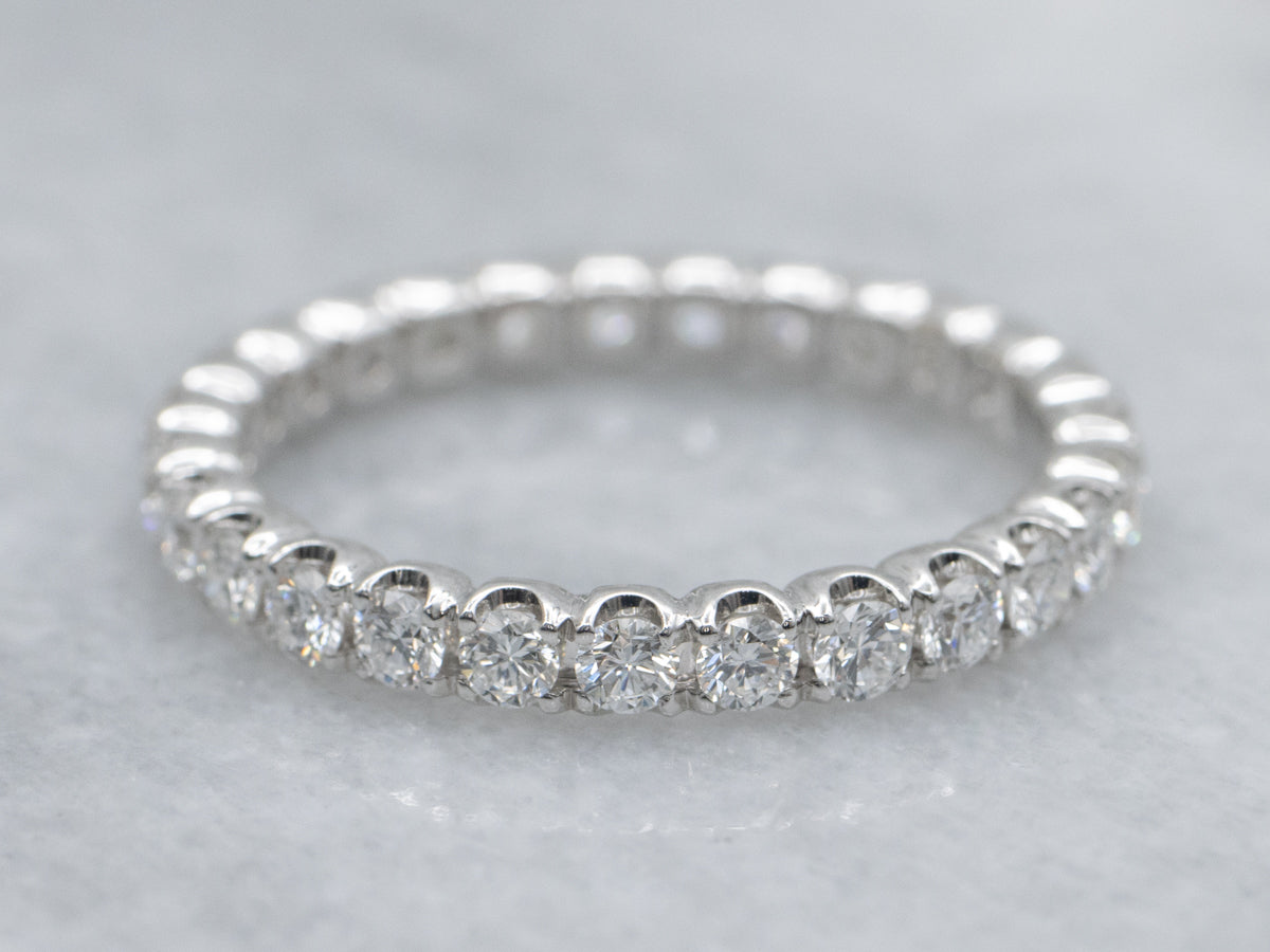 Platinum Round-Brilliant Diamond Eternity Band