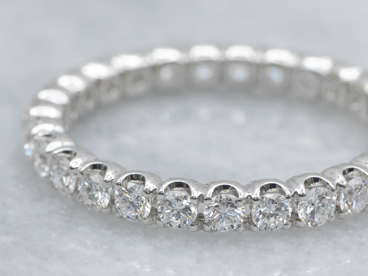 Platinum Round-Brilliant Diamond Eternity Band