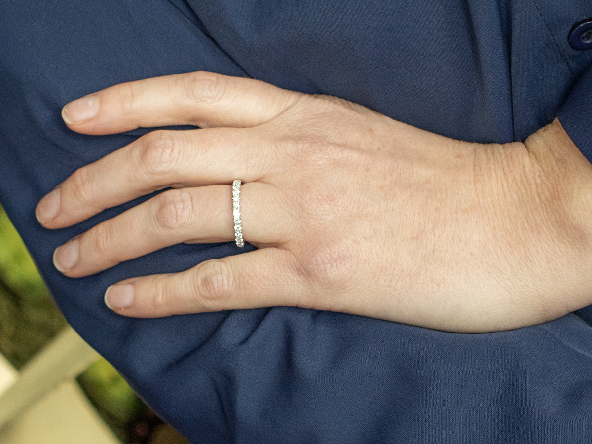 Platinum Round-Brilliant Diamond Eternity Band