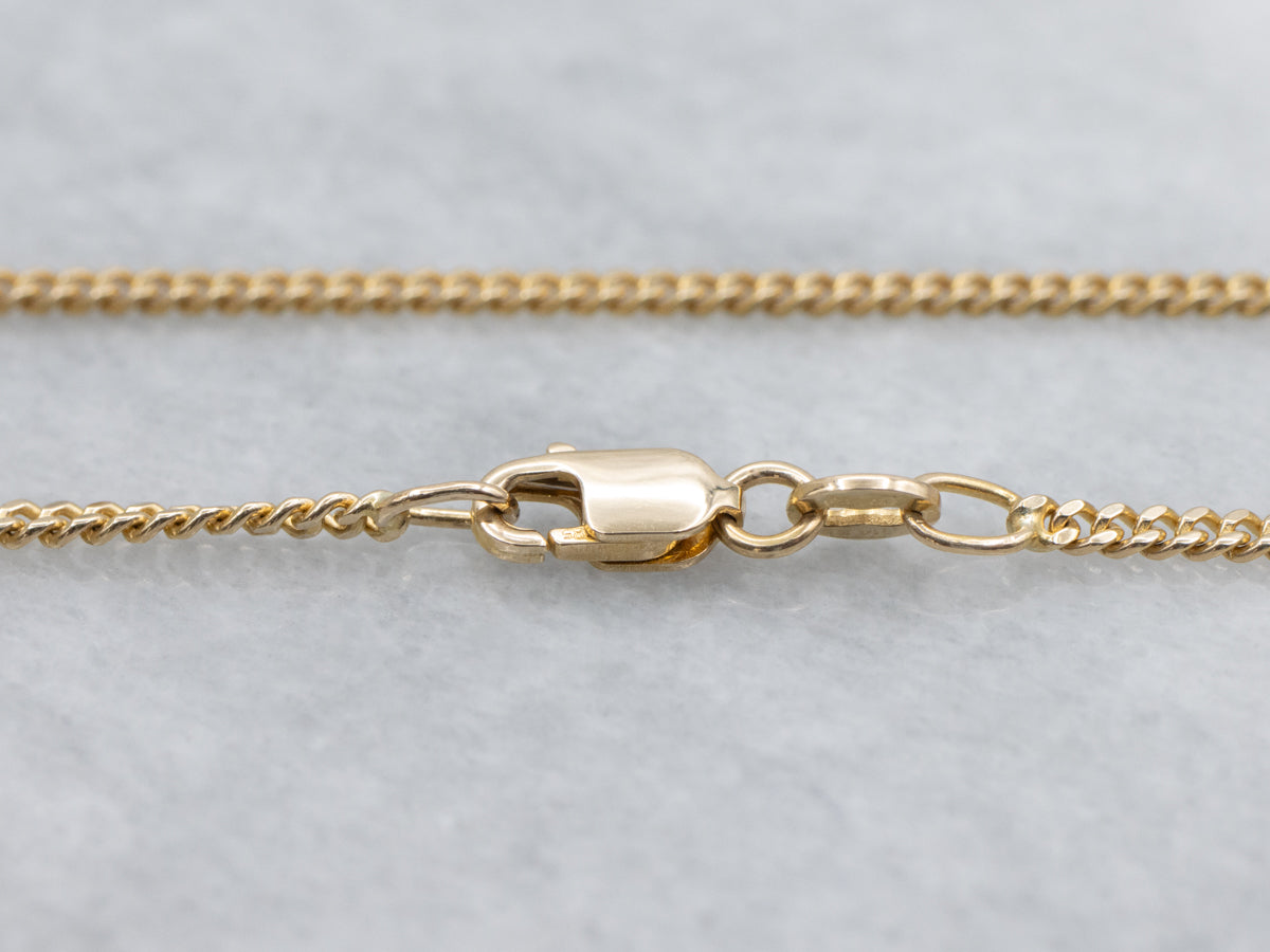 Yellow Gold Curb Chain with Lobster Clasp