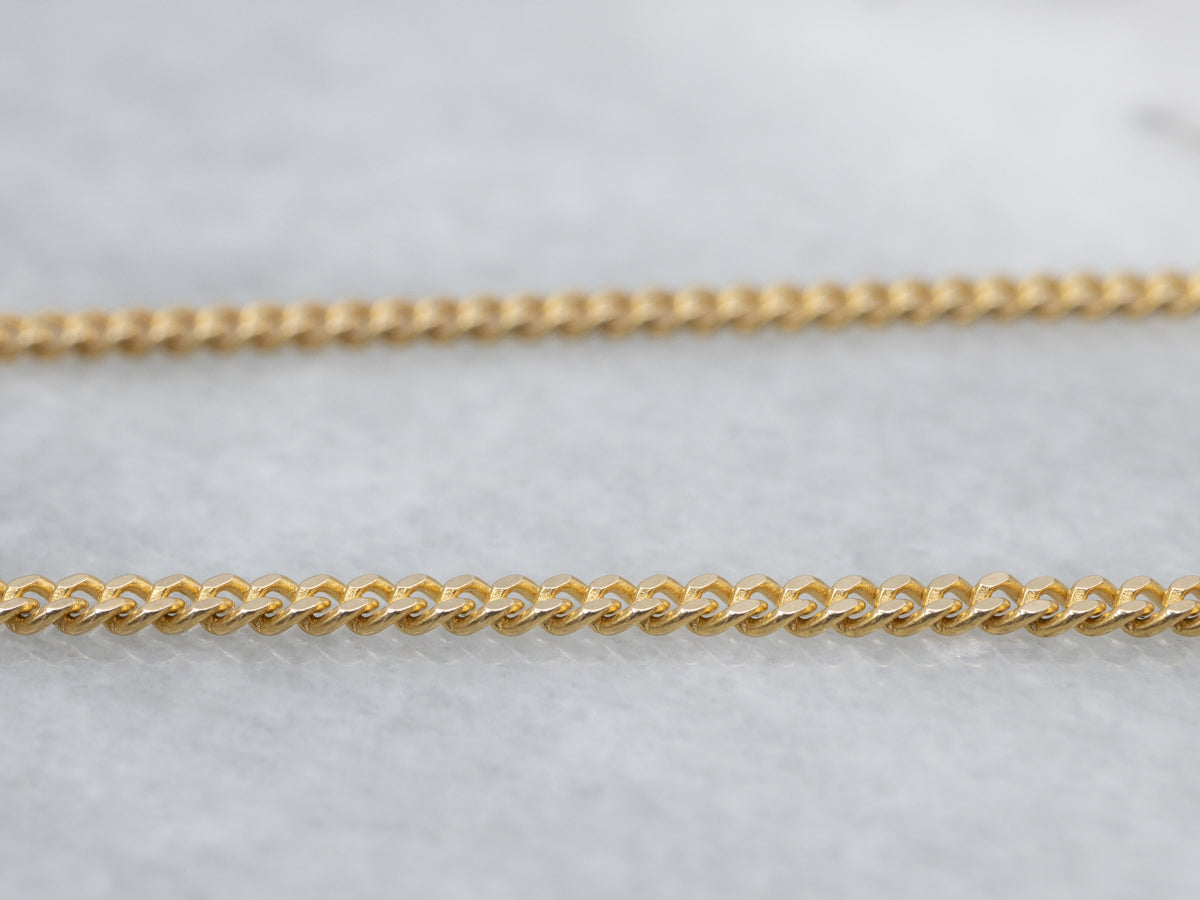 Yellow Gold Curb Chain with Lobster Clasp