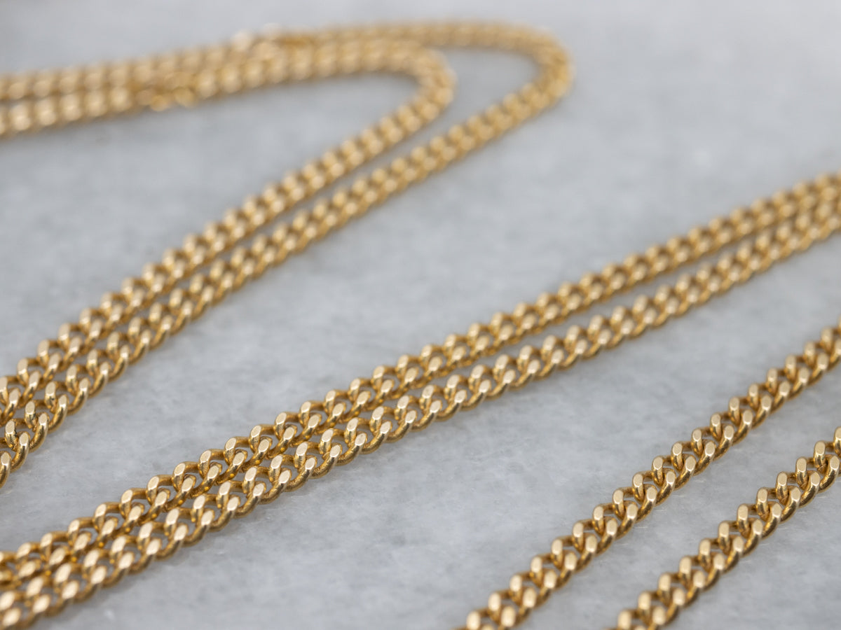 Yellow Gold Curb Chain with Lobster Clasp