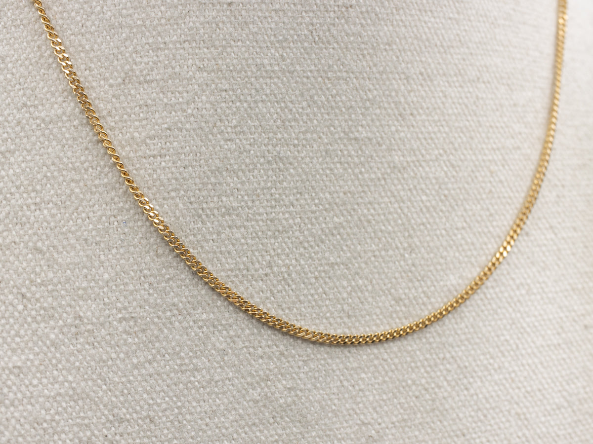 Yellow Gold Curb Chain with Lobster Clasp