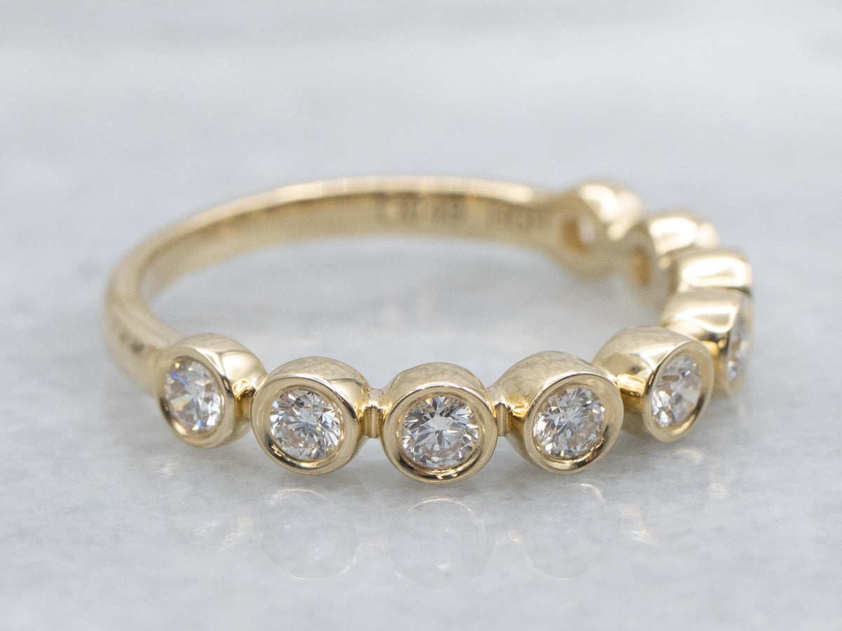 Round Brilliant Bezel-Set Diamond Band