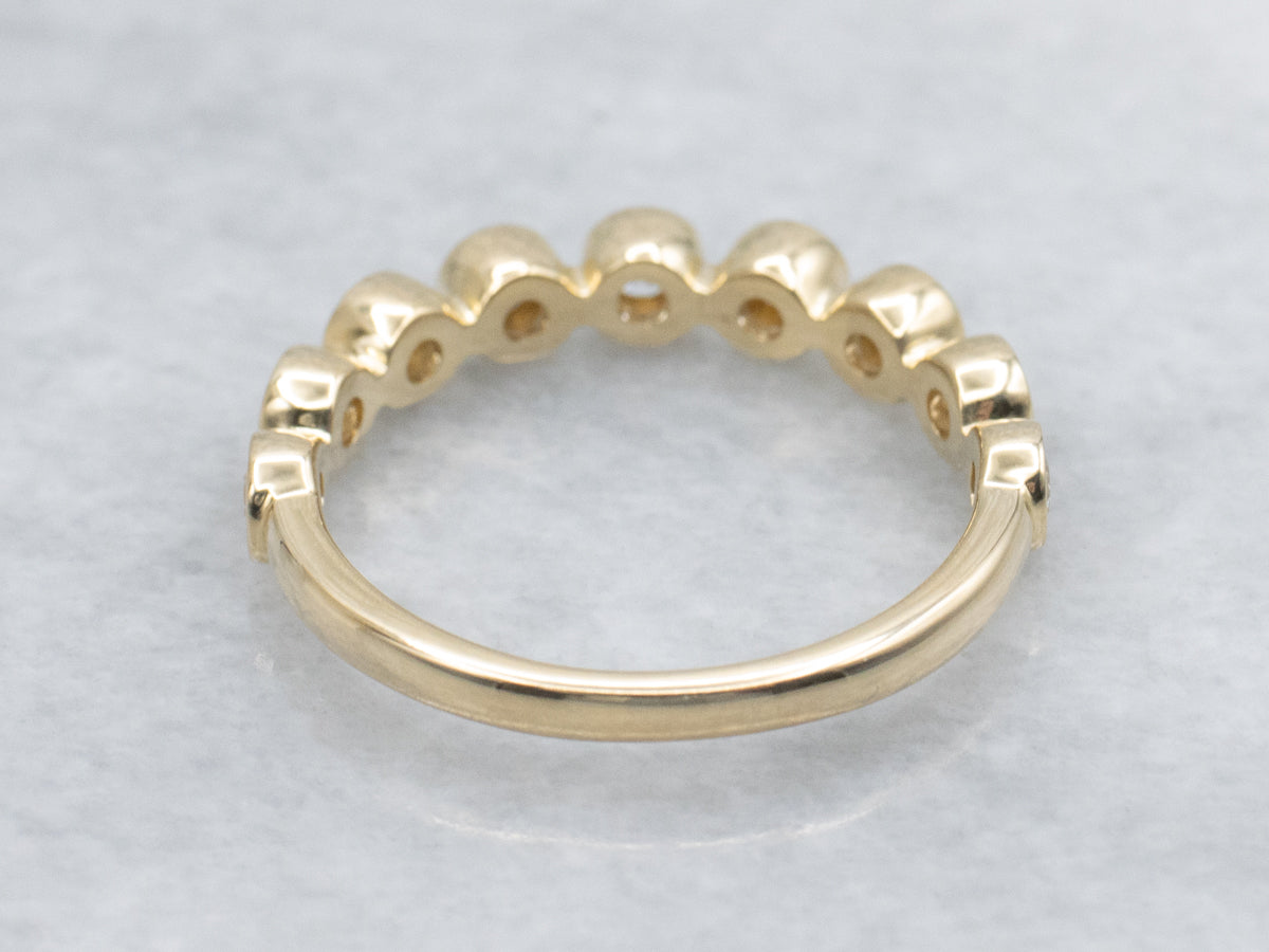 Round Brilliant Bezel-Set Diamond Band