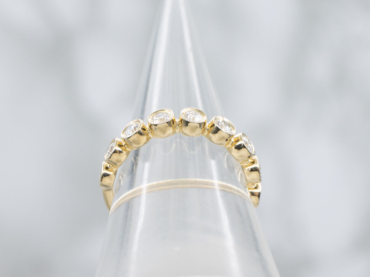 Round Brilliant Bezel-Set Diamond Band