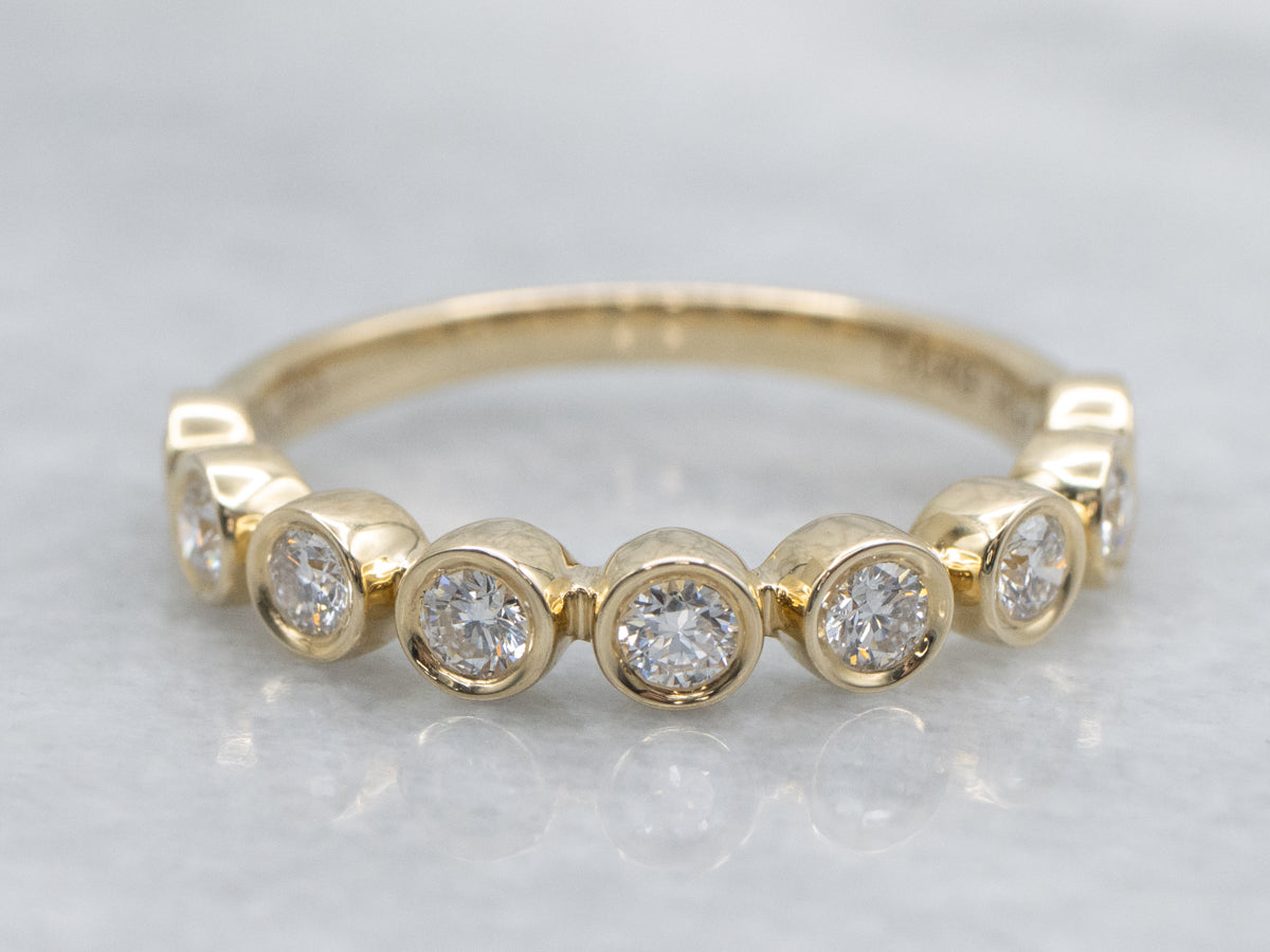 Round Brilliant Bezel-Set Diamond Band